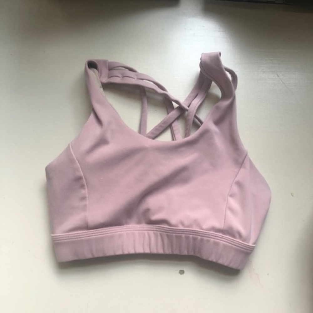 Criss Cross Pink Sports Bra